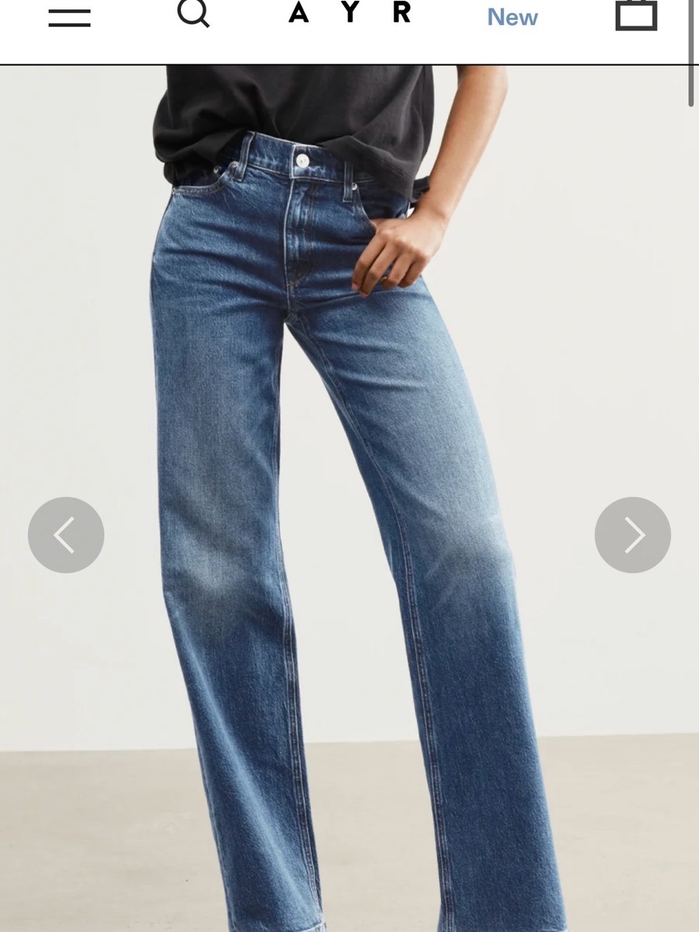 AYR Wide Leg High-Rise Jeans - Blue (stoked)